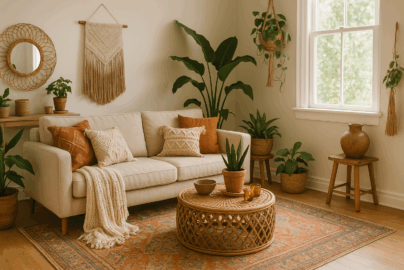 Dekorasi rumah bohemian