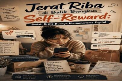 Ilustrasi jeratan riba untuk artikel Jeratan Riba di Balik Bungkus Self-Reward